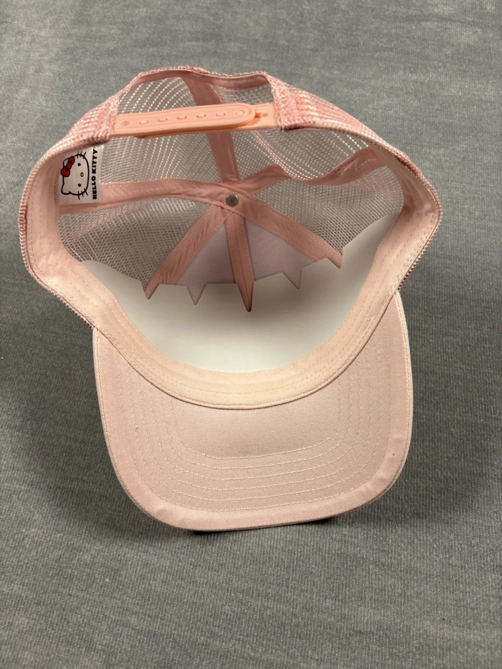 Hello Kitty Pink Mesh Trucker Cap with Embroidered Face